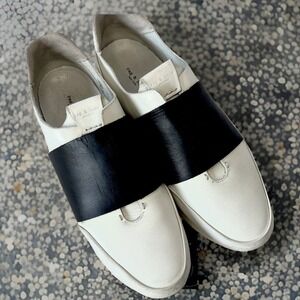 Rag & Bone Leather Slip-On Women's Sneakers Size 39 (US 8.5) White Black